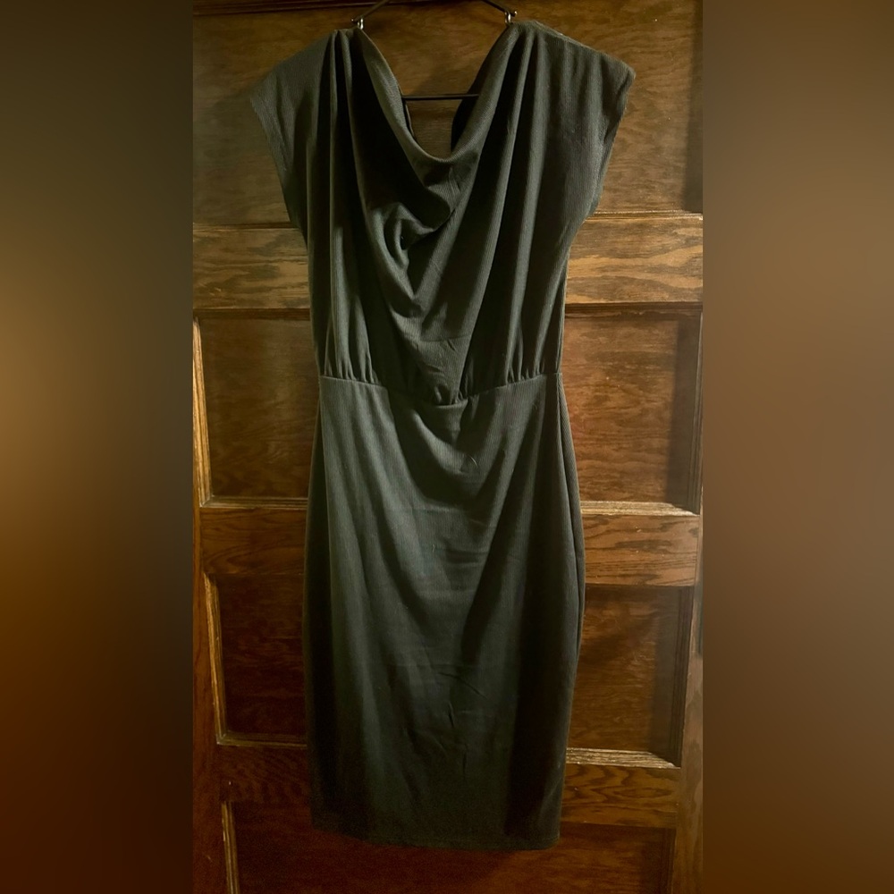 Classic Black Cowl Neck Women's Dress, NWT, SIze M